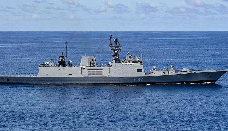 Indian Navy Ship INS Satpura Arrived In Australia For A Multi-country Exercise
