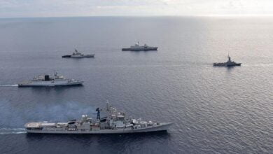 India's Navy And Singapore's Navy Do A Maritime Exercise At Visakhapatnam