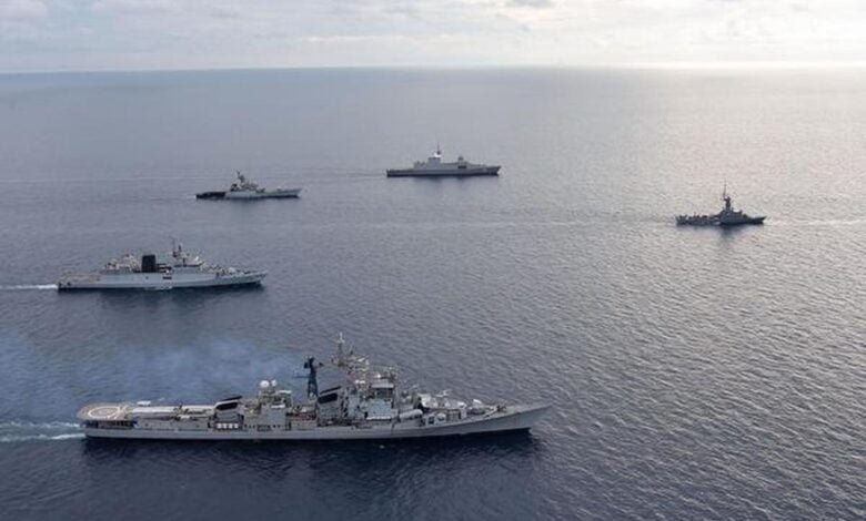 India's Navy And Singapore's Navy Do A Maritime Exercise At Visakhapatnam