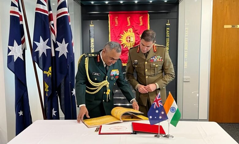 COAS General Manoj Pande Meets Australian Defence Force Chief, Army Chief, Discusses Defense Cooperation