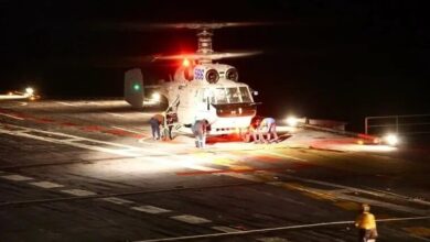 Say Navy Officials, Helicopters Landed Successfully On INS Vikrant At Maiden Night