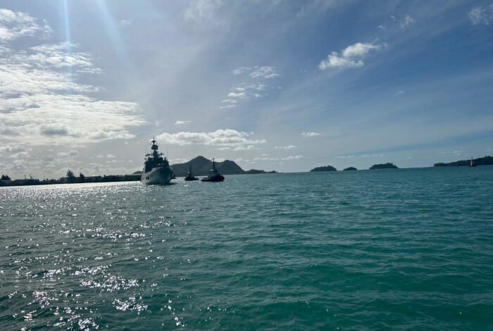 INS Trishul Arrives In Seychelles To Participate In Seychelles National Day Celebrations On 29 Jun 23