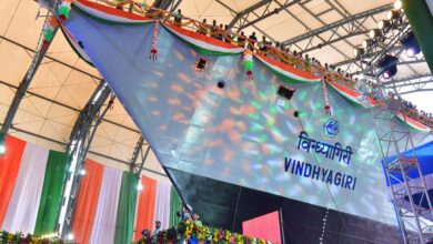 President Murmu Launches INS Vindhyagiri, Navy's 6th Stealth Frigate