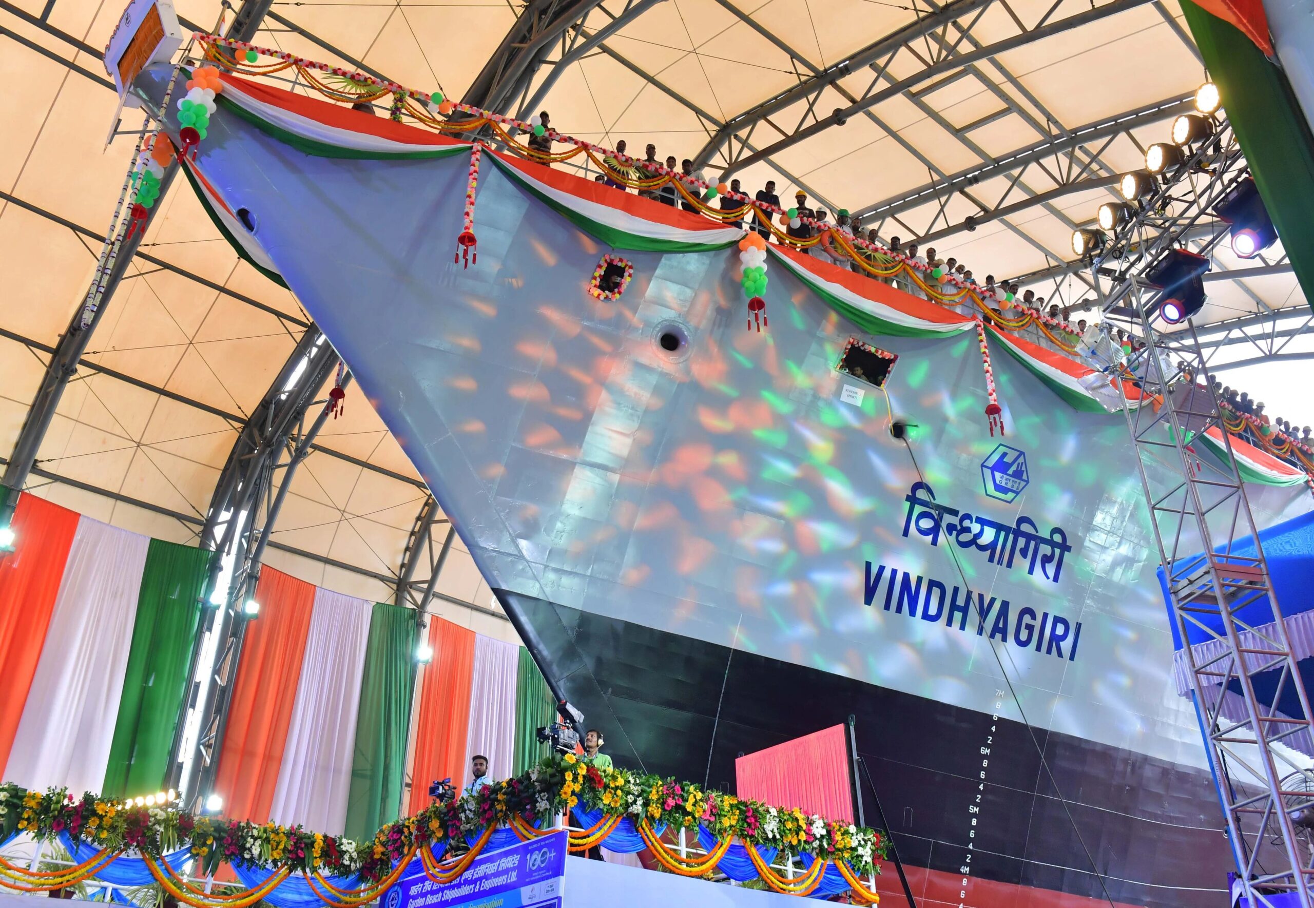 President Murmu Launches INS Vindhyagiri, Navy's 6th Stealth Frigate