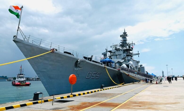 Indian Naval Fleet And submarine Arrive In Singapore For SIMBEX 23