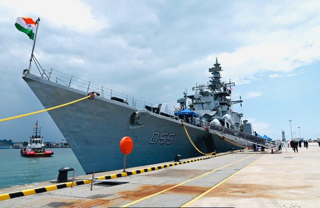 Indian Naval Fleet And submarine Arrive In Singapore For SIMBEX 23
