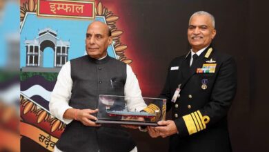 Rajnath Singh Unveils Crest Of India's Guided Missile Destroyer, Imphal
