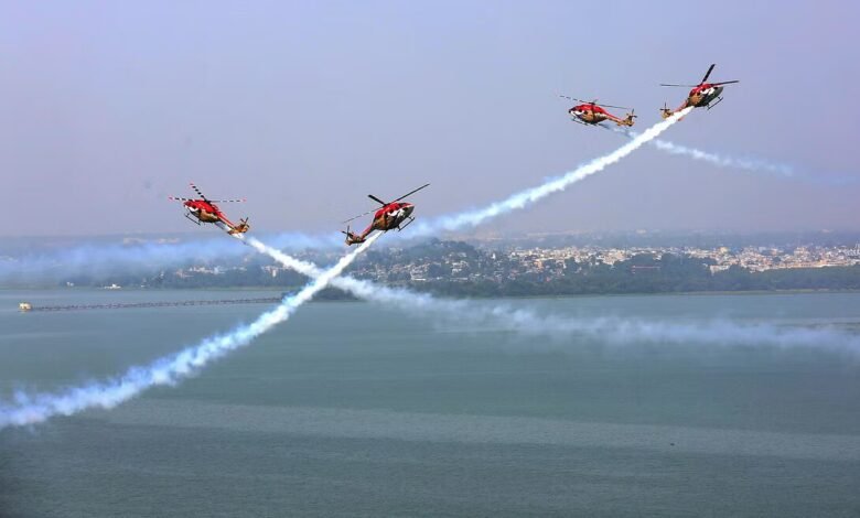 IAF’s Sarang Team Prepares For Aerobatics Display At Singapore Airshow 2024