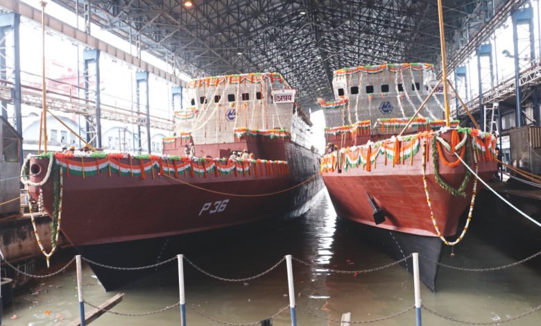 Indian Navy Boosted As Two New Warships Are Launched