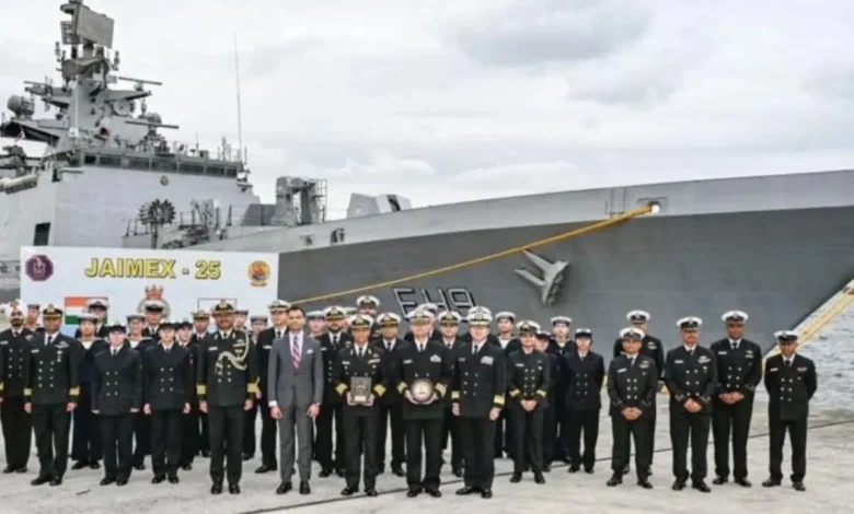 INS Sahyadri Touches Down in Japan for JAIMEX 25