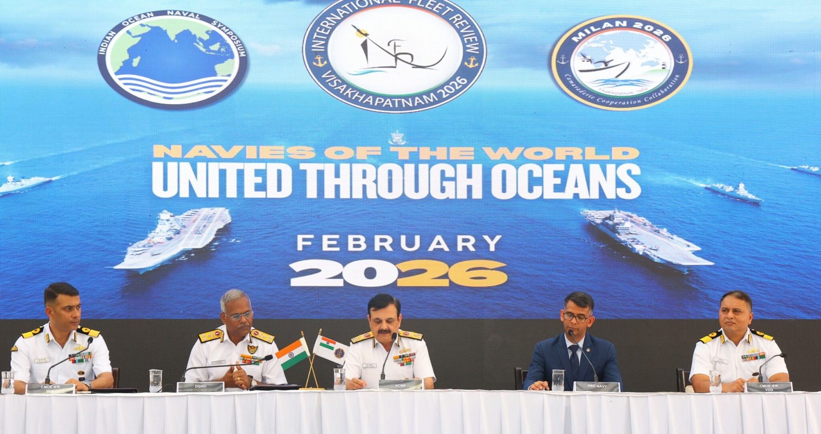 Indian Navy to Host Three Major Global Maritime Events in Visakhapatnam in February 2026