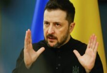 Ukraine's President Zelenskiy holds a press conference in Kyiv