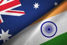 India and Australia flag together realtions textile cloth fabric texture