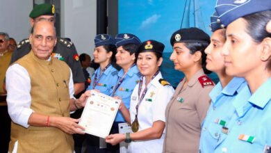 Defence Minister Rajnath Singh Lauds IASV Triveni All-Women Expedition Team for Historic Achievement