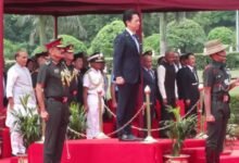 Japanese Defence Minister Shinjiro Koizumi Inspects Guard of Honour in India