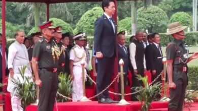 Japanese Defence Minister Shinjiro Koizumi Inspects Guard of Honour in India