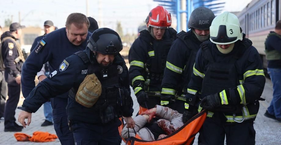 Russian Drone Strike on Ukraine Railway Station Kills 13, Injures 10